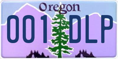 OR license plate 001DLP