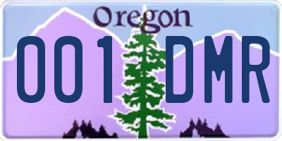 OR license plate 001DMR