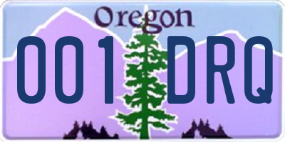 OR license plate 001DRQ