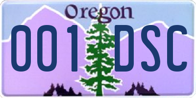 OR license plate 001DSC