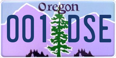 OR license plate 001DSE