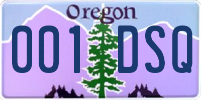 OR license plate 001DSQ
