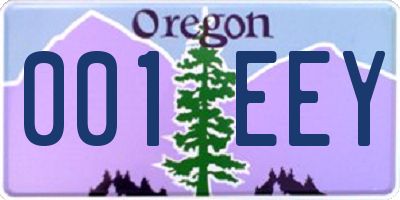 OR license plate 001EEY