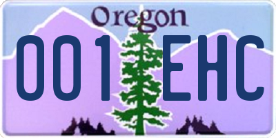 OR license plate 001EHC