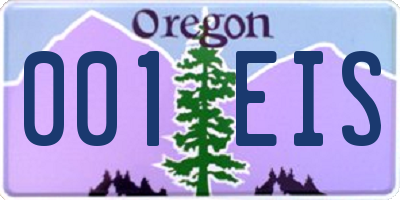 OR license plate 001EIS