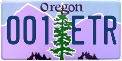 OR license plate 001ETR