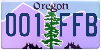 OR license plate 001FFB