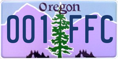 OR license plate 001FFC