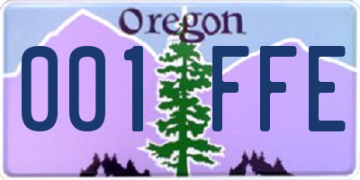 OR license plate 001FFE