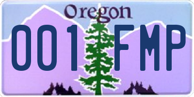 OR license plate 001FMP
