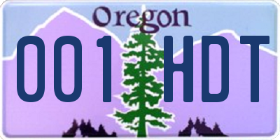 OR license plate 001HDT