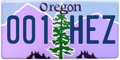 OR license plate 001HEZ