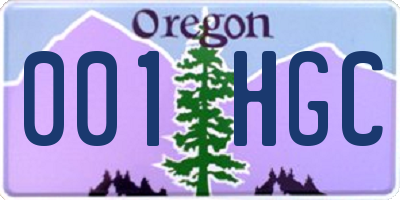 OR license plate 001HGC