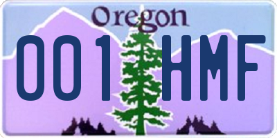 OR license plate 001HMF