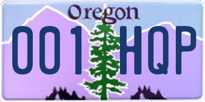 OR license plate 001HQP