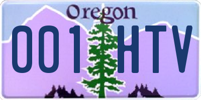 OR license plate 001HTV
