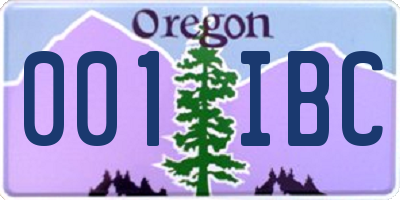 OR license plate 001IBC
