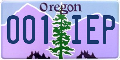 OR license plate 001IEP