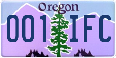 OR license plate 001IFC