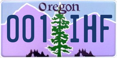 OR license plate 001IHF