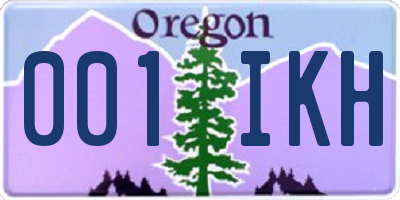 OR license plate 001IKH