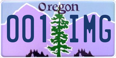 OR license plate 001IMG