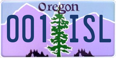 OR license plate 001ISL