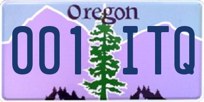 OR license plate 001ITQ