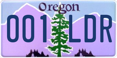 OR license plate 001LDR