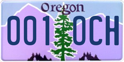 OR license plate 001OCH