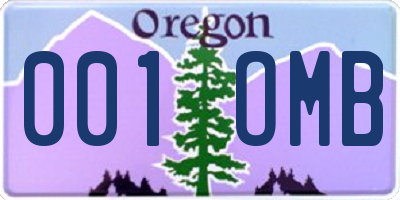 OR license plate 001OMB