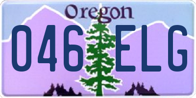 OR license plate 046ELG