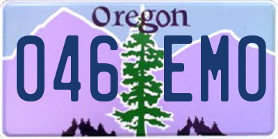OR license plate 046EMO
