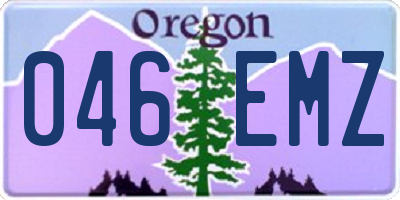 OR license plate 046EMZ