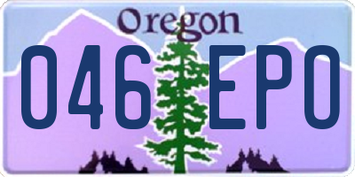 OR license plate 046EPO