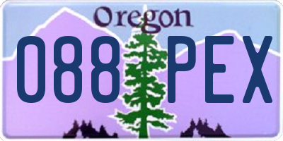 OR license plate 088PEX