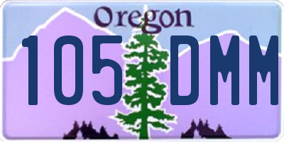 OR license plate 105DMM