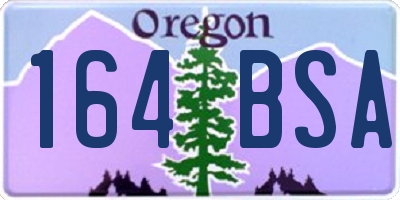 OR license plate 164BSA