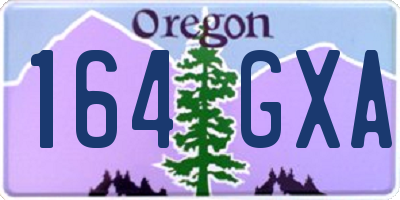 OR license plate 164GXA