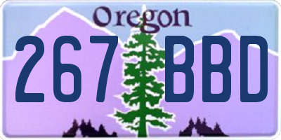 OR license plate 267BBD