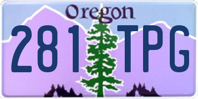 OR license plate 281TPG