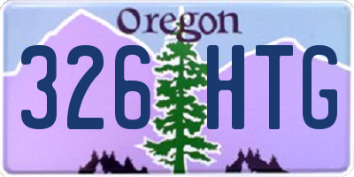 OR license plate 326HTG