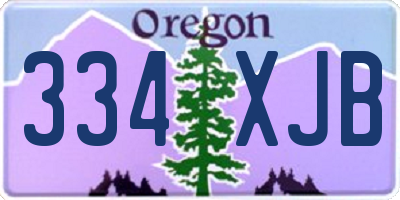 OR license plate 334XJB