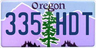 OR license plate 335HDT