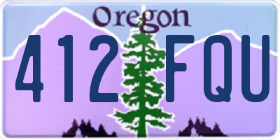 OR license plate 412FQU