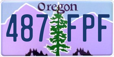 OR license plate 487FPF
