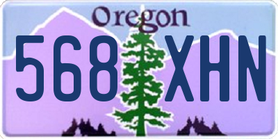 OR license plate 568XHN