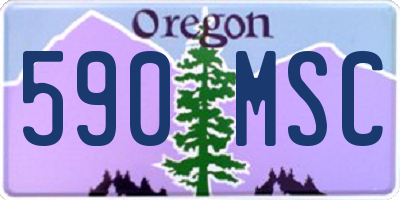 OR license plate 590MSC