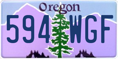 OR license plate 594WGF