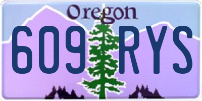 OR license plate 609RYS